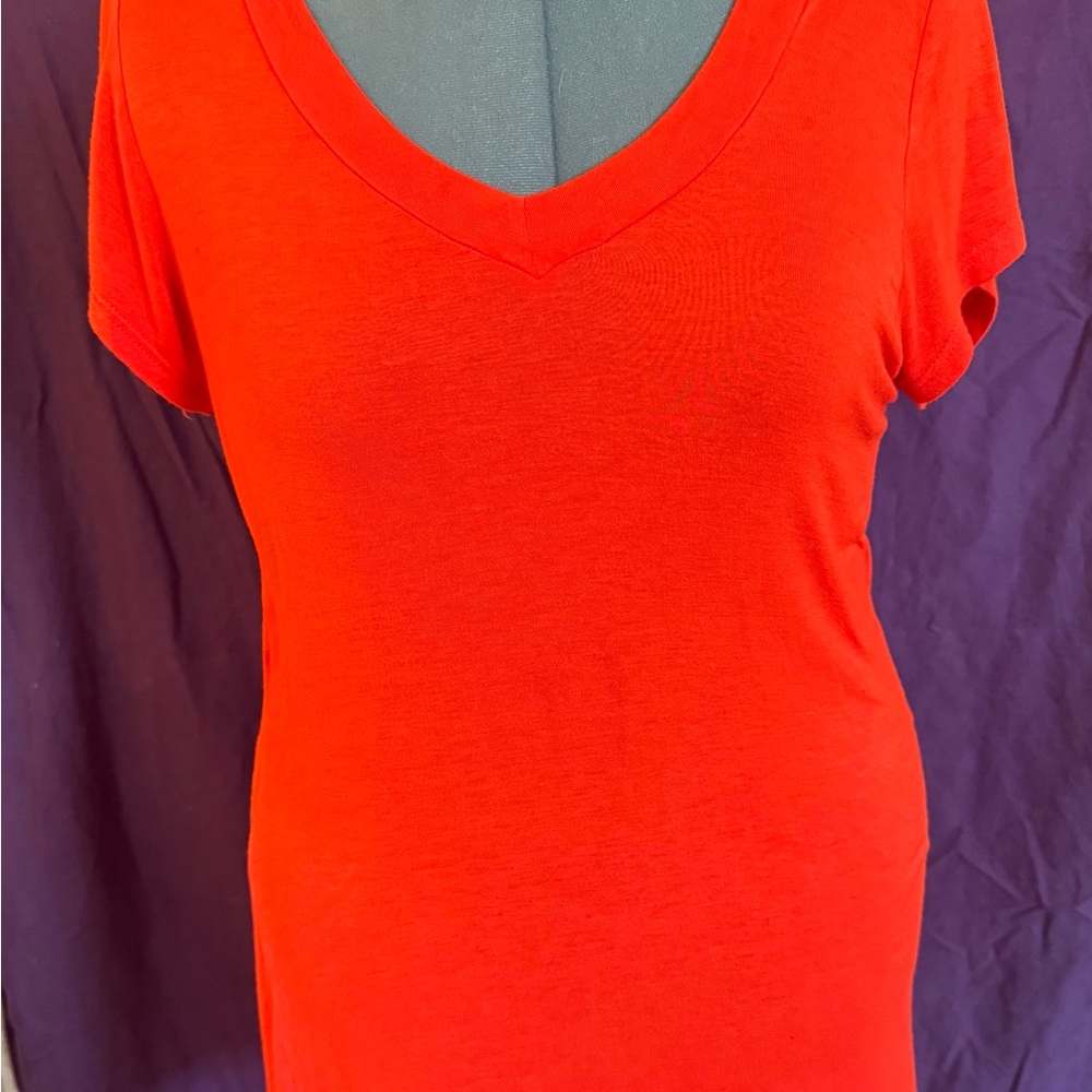Splash Orange Fitted Short Sleeve Tee
